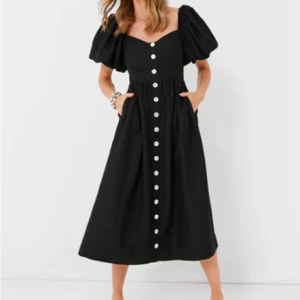 Gently used Tuckernuck Pomander Place Black Alexis Midi Dress XXL